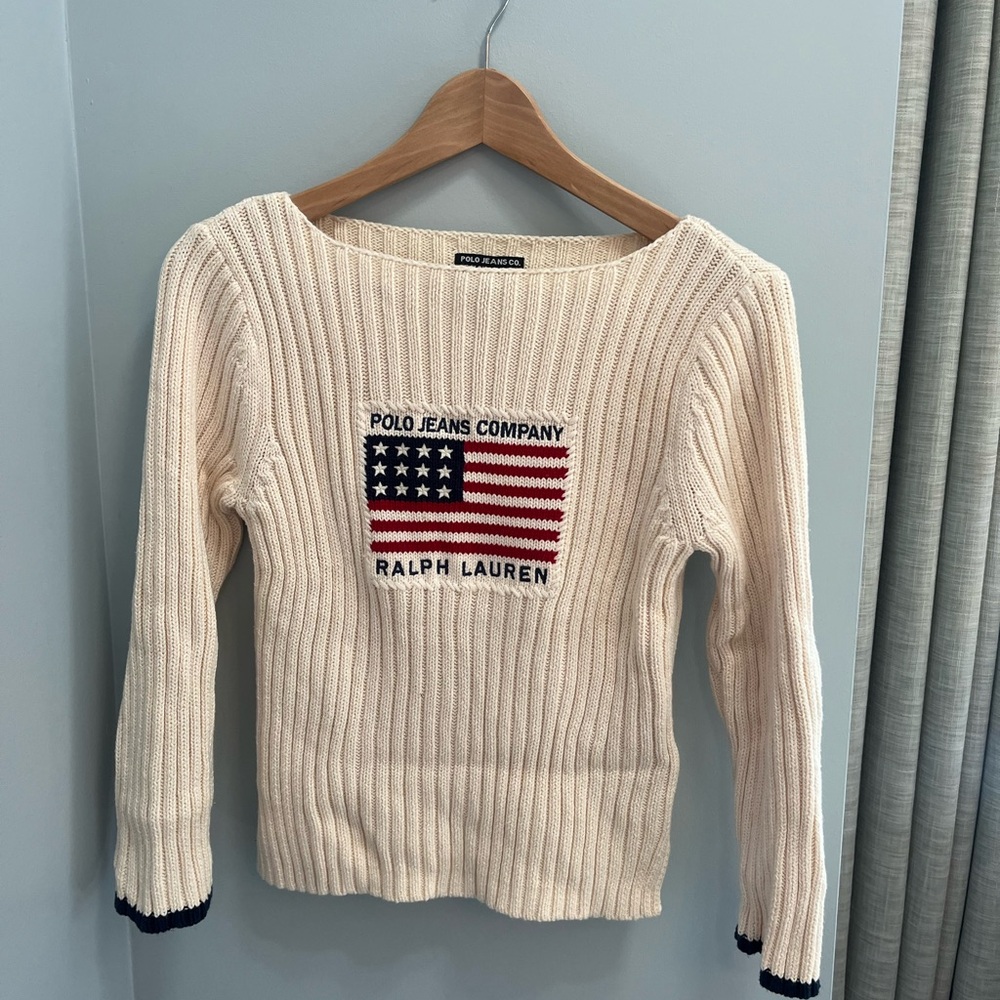 Vintage Polo Ralph Lauren Flag Sweater